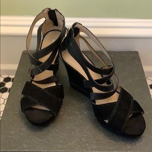 Geox Black Suede Sandals